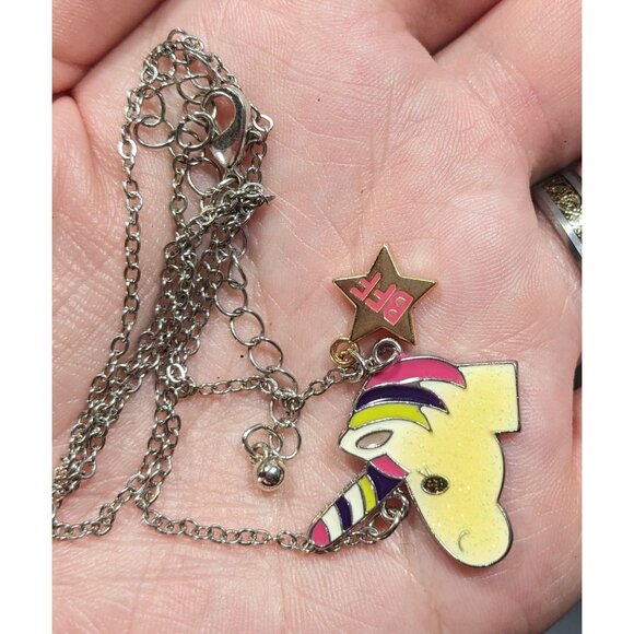 Glitter Unicorn BFF Pendant Necklace With Star Charm - Picture 3 of 5